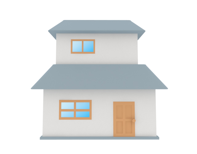 マンション物件 / 立体化 - 住宅/イラスト/マンション/ビル/写真/フリー素材/人物