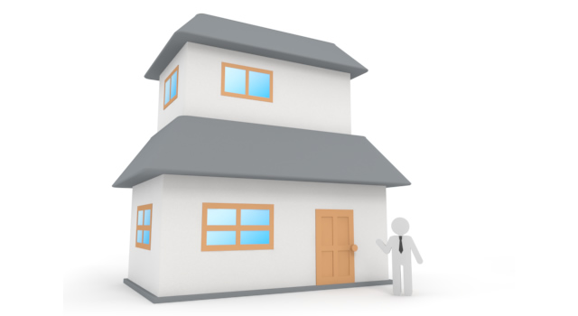 アパート / 集合住宅 / マンション - 住宅/イラスト/マンション/ビル/写真/フリー素材/人物