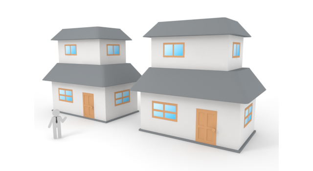 不動産 / 賃貸アパート / 植木 - 住宅/イラスト/マンション/ビル/写真/フリー素材/人物