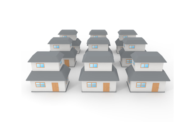 マンション / 集合住宅 - 住宅/イラスト/マンション/ビル/写真/フリー素材/人物