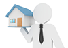 おすすめ物件 | セールスマン | 販売員 | 分譲 | 家 | ホーム | 購入 - 不動産イラスト｜住宅・人物｜フリー素材
