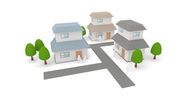 シンプル / マイホーム - 住宅/イラスト/マンション/ビル/写真/フリー素材/人物