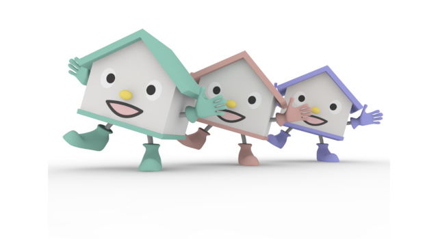 一軒家 / 2階建て / 子供部屋 - 住宅/イラスト/マンション/ビル/写真/フリー素材/人物