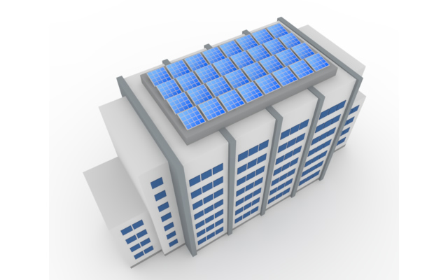 自家発電 / 太陽光発電 - 住宅/イラスト/マンション/ビル/写真/フリー素材/人物