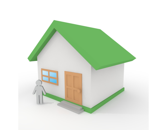 住宅街 / 街並み - 住宅/イラスト/マンション/ビル/写真/フリー素材/人物