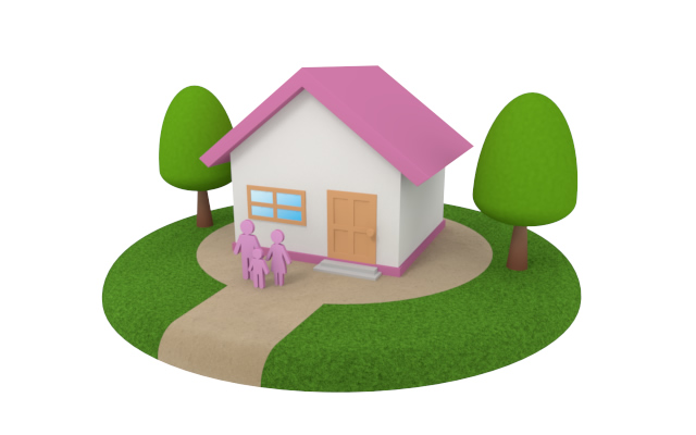 デザイナーズ物件 / 引越トラック - 住宅/イラスト/マンション/ビル/写真/フリー素材/人物