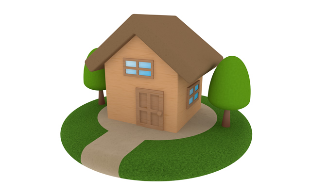 マイホーム / 保険 - 住宅/イラスト/マンション/ビル/写真/フリー素材/人物