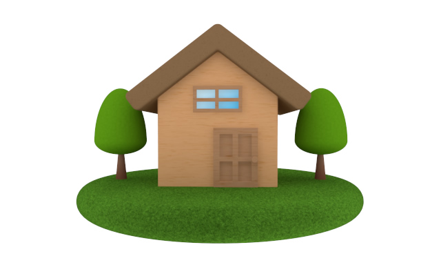 都市 / 町 / グリーン - 住宅/イラスト/マンション/ビル/写真/フリー素材/人物