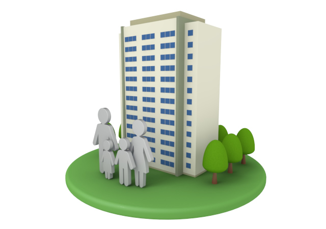 住宅 / 家 - 住宅/イラスト/マンション/ビル/写真/フリー素材/人物