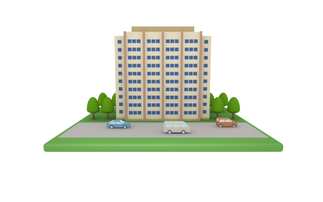 災害 / 住宅 - 住宅/イラスト/マンション/ビル/写真/フリー素材/人物