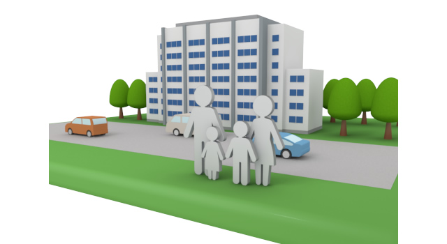 居間 / 空間 / 部屋 - 住宅/イラスト/マンション/ビル/写真/フリー素材/人物