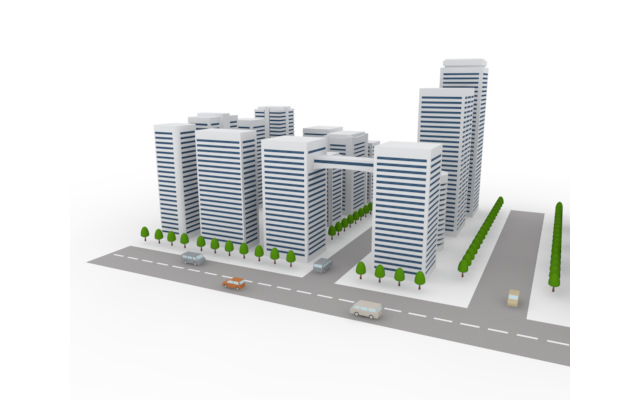 賃貸マンション / 賃貸 - 住宅/イラスト/マンション/ビル/写真/フリー素材/人物