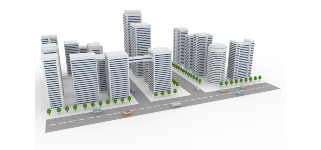 タワーマンション / 分譲マンション - 住宅/イラスト/マンション/ビル/写真/フリー素材/人物