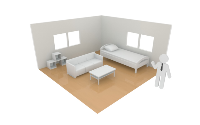 事務所 / 住居 - 住宅/イラスト/マンション/ビル/写真/フリー素材/人物