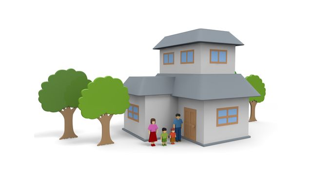 建物 / 家 / 不動産 - 住宅/イラスト/マンション/ビル/写真/フリー素材/人物