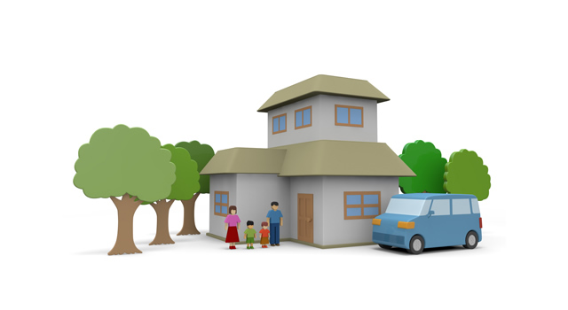 建築物 / 住まい - 住宅/イラスト/マンション/ビル/写真/フリー素材/人物