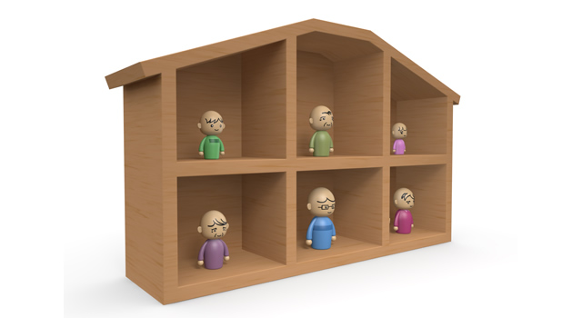 一軒家 / 2階建て / 子供部屋 - 住宅/イラスト/マンション/ビル/写真/フリー素材/人物