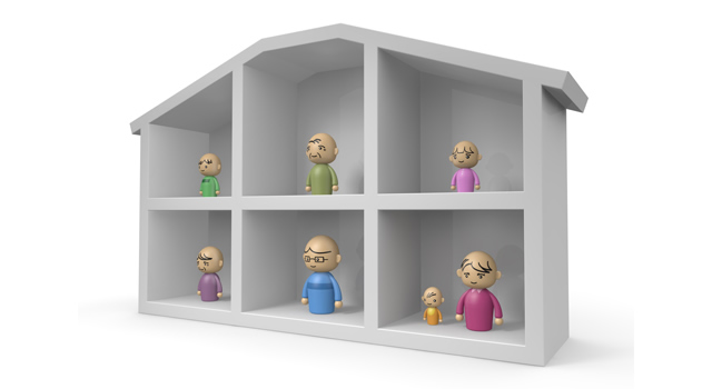 寝室 / 正面 / 部屋 - 住宅/イラスト/マンション/ビル/写真/フリー素材/人物