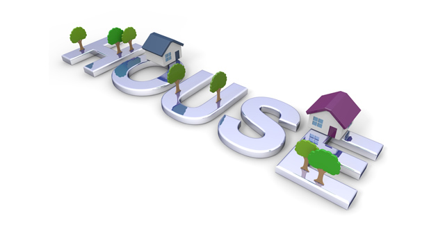 火災保険 / 損失 / 家屋倒壊 - 住宅/イラスト/マンション/ビル/写真/フリー素材/人物