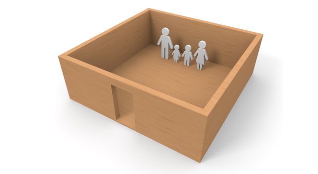 災害 / 住宅 - 住宅/イラスト/マンション/ビル/写真/フリー素材/人物