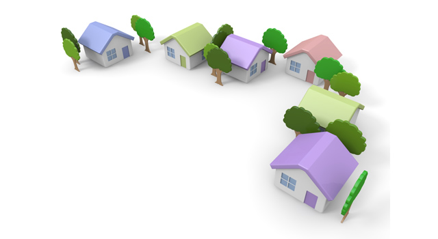 幸せ / マイホーム - 住宅/イラスト/マンション/ビル/写真/フリー素材/人物