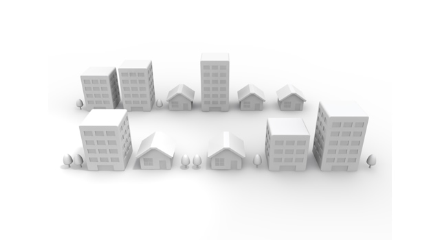 洋風建築 / 住居 / 2階建て - 住宅/イラスト/マンション/ビル/写真/フリー素材/人物