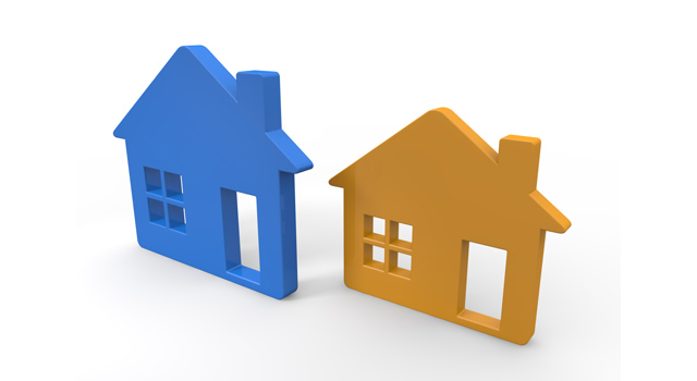 高層マンション / 青空 / 雲 - 住宅/イラスト/マンション/ビル/写真/フリー素材/人物