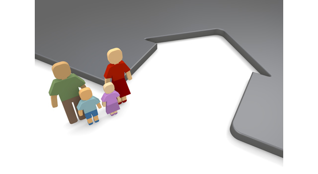 街並 / マイホーム - 住宅/イラスト/マンション/ビル/写真/フリー素材/人物