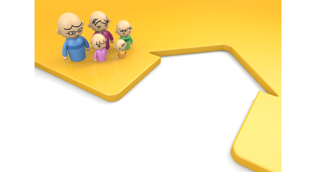 火災保険 / 損失 / 家屋倒壊 - 住宅/イラスト/マンション/ビル/写真/フリー素材/人物