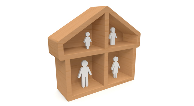 町並み / 街 / 住宅 - 住宅/イラスト/マンション/ビル/写真/フリー素材/人物