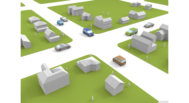 アパート / 集合住宅 / マンション - 住宅/イラスト/マンション/ビル/写真/フリー素材/人物