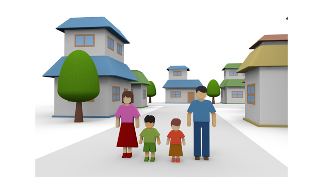 事務所 / 住居 - 住宅/イラスト/マンション/ビル/写真/フリー素材/人物