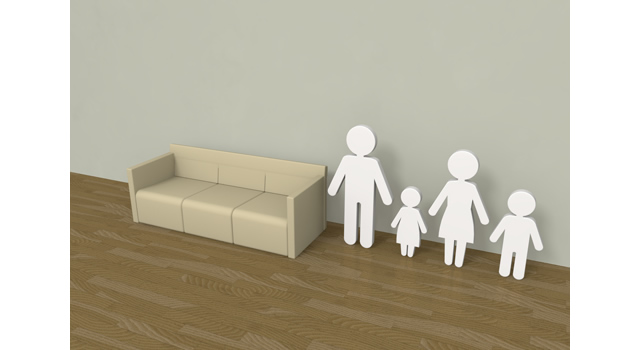 寝室 / 正面 / 部屋 - 住宅/イラスト/マンション/ビル/写真/フリー素材/人物