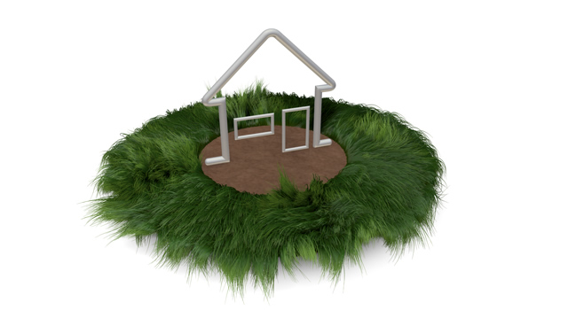 都市 / 町 / グリーン - 住宅/イラスト/マンション/ビル/写真/フリー素材/人物