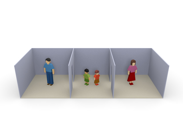 高層マンション / 青空 / 雲 - 住宅/イラスト/マンション/ビル/写真/フリー素材/人物