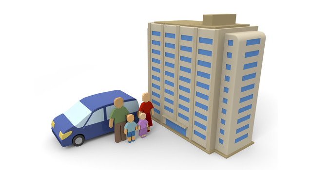 シンプル / マイホーム - 住宅/イラスト/マンション/ビル/写真/フリー素材/人物