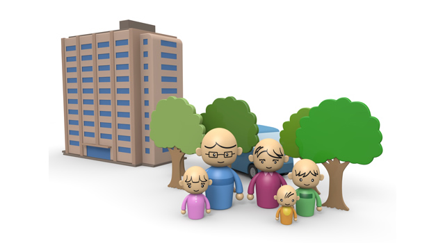 建築物 / 住まい - 住宅/イラスト/マンション/ビル/写真/フリー素材/人物