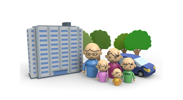 建物 / 家 / 不動産 - 住宅/イラスト/マンション/ビル/写真/フリー素材/人物