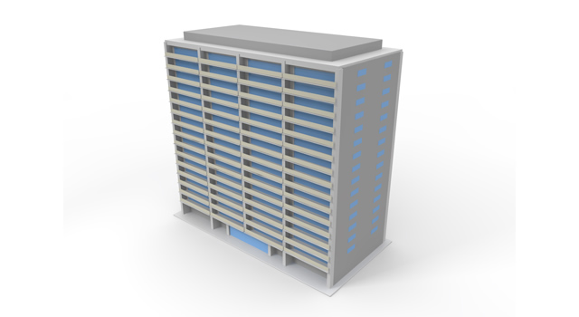 事故 / 災害 / ビル - 住宅/イラスト/マンション/ビル/写真/フリー素材/人物