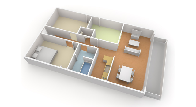 アパート / 集合住宅 / マンション - 住宅/イラスト/マンション/ビル/写真/フリー素材/人物