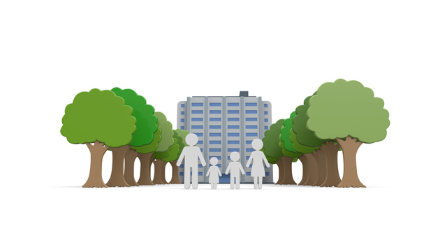 建築物 / 住まい - 住宅/イラスト/マンション/ビル/写真/フリー素材/人物