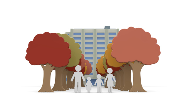 建物 / 家 / 不動産 - 住宅/イラスト/マンション/ビル/写真/フリー素材/人物