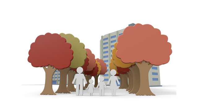 マンション / 建物 - 住宅/イラスト/マンション/ビル/写真/フリー素材/人物