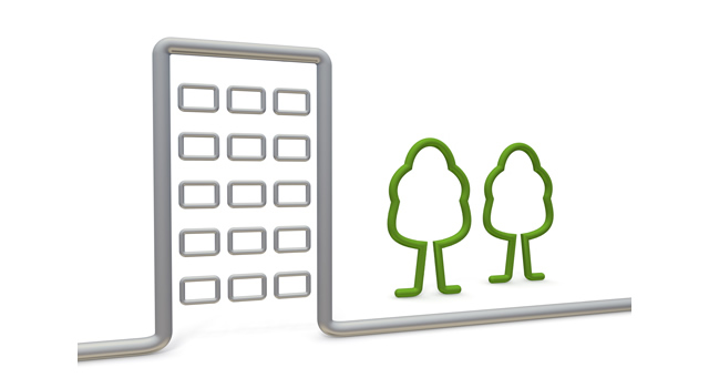 不動産 / 問題 / トラブル - 住宅/イラスト/マンション/ビル/写真/フリー素材/人物