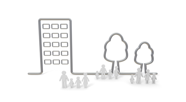 一軒家 / 2階建て / 子供部屋 - 住宅/イラスト/マンション/ビル/写真/フリー素材/人物