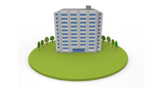 一列 / 住居 / 並び - 住宅/イラスト/マンション/ビル/写真/フリー素材/人物