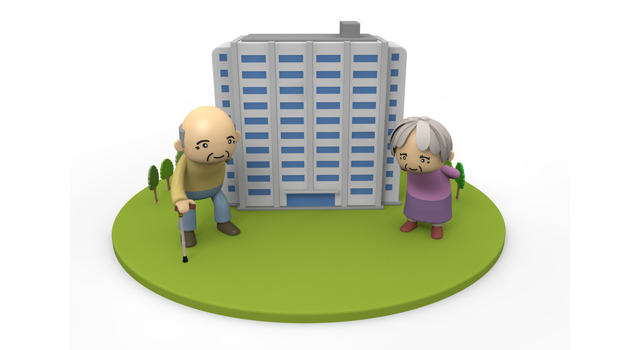 不動産 / オフィスビル / 施設 - 住宅/イラスト/マンション/ビル/写真/フリー素材/人物