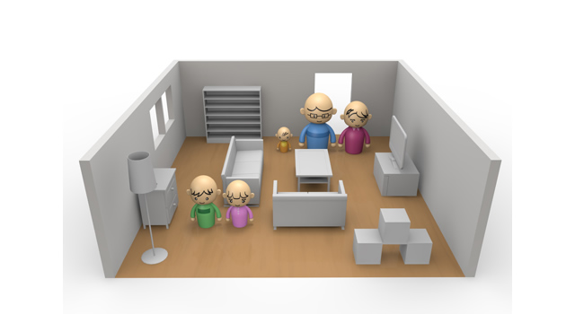 集合住宅 / 住まい / マイホーム - 住宅/イラスト/マンション/ビル/写真/フリー素材/人物