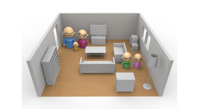 アパート / 集合住宅 / マンション - 住宅/イラスト/マンション/ビル/写真/フリー素材/人物