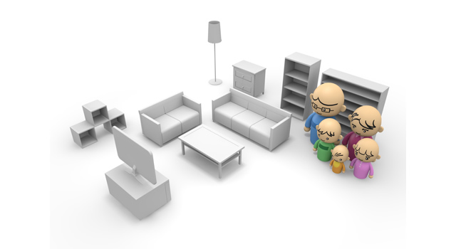 マンション / 集合住宅 - 住宅/イラスト/マンション/ビル/写真/フリー素材/人物